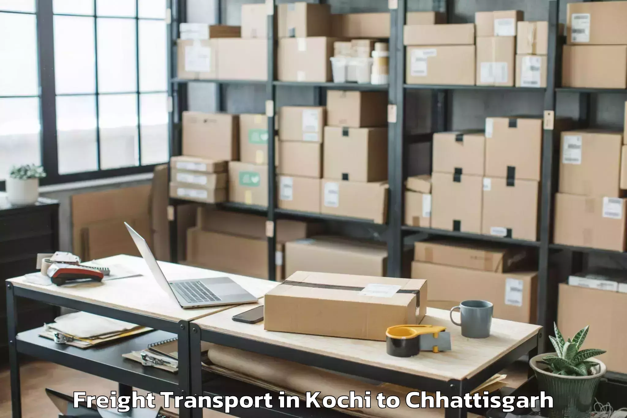 Easy Kochi to Bhairamgarh Freight Transport Booking